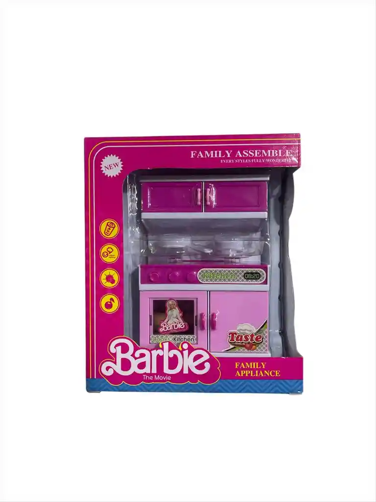 Set De Cocina Barbie Familiar Con Luces Y Sonido Realistas