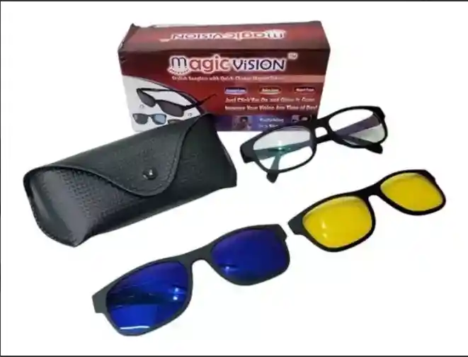 Lentes Antirreflejante 3 En 1 Con Sobrepuestos Para Sol