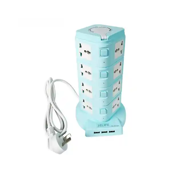 Relife Multitoma Rl-315a Torre 4 Pisos Con Luz Led