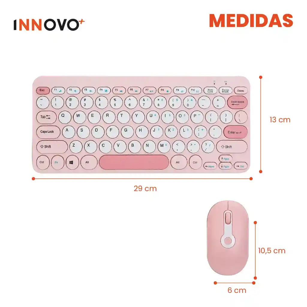 Teclado Pc Mac Mouse Edición Especial Pink Mikuso