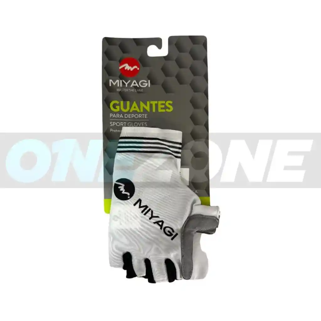 Guantes Ciclismo, Training Miyagi Deportivo-m018719/ Blanco-talla: S