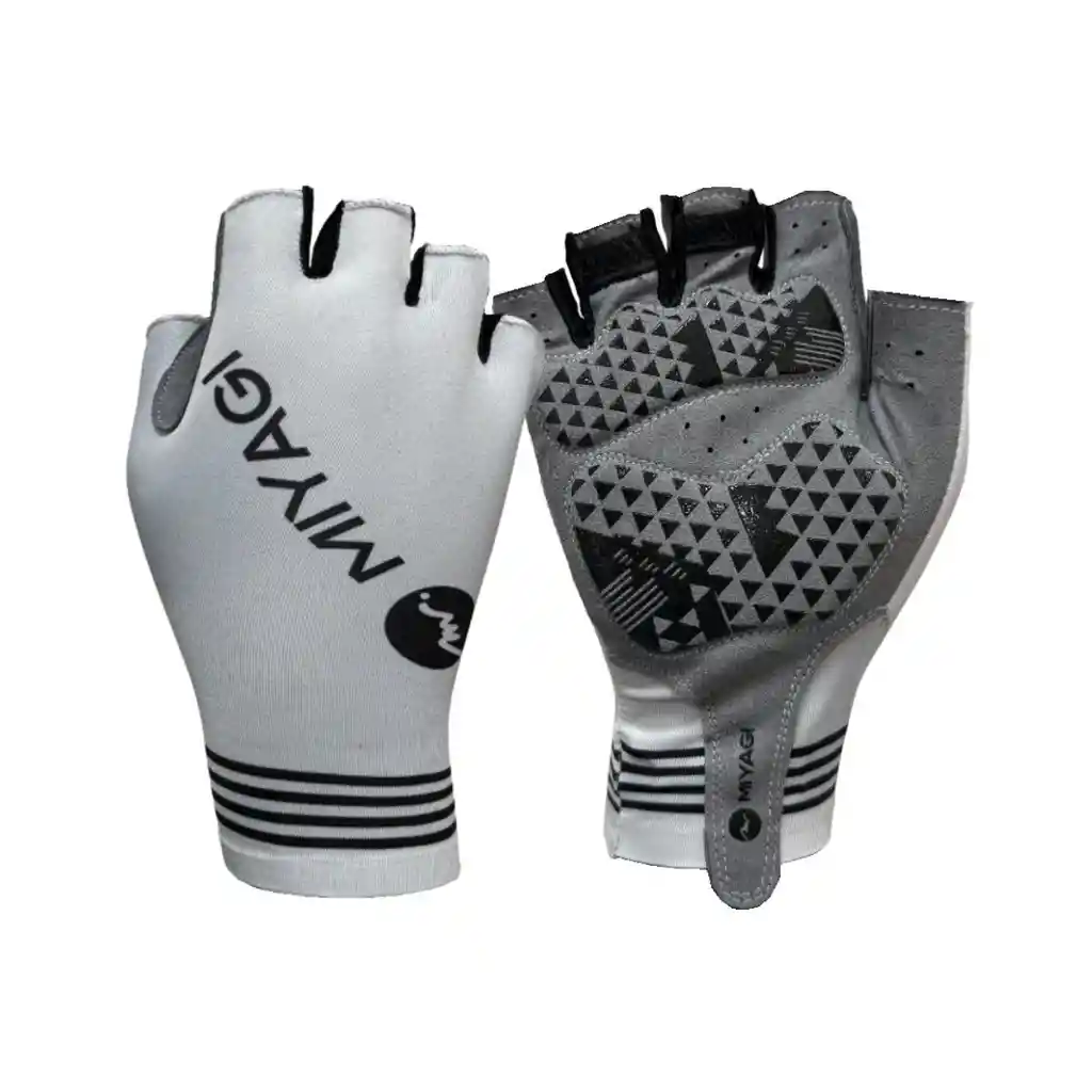 Guantes Ciclismo, Training Miyagi Deportivo-m018719/ Blanco-talla: M