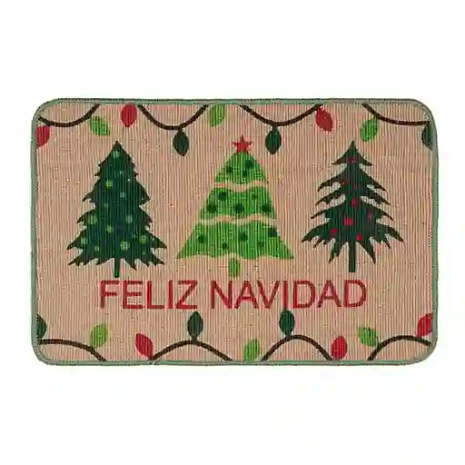 Tapete Miro Christmas Feliz Navidad 60x40cm Natural Ecologico