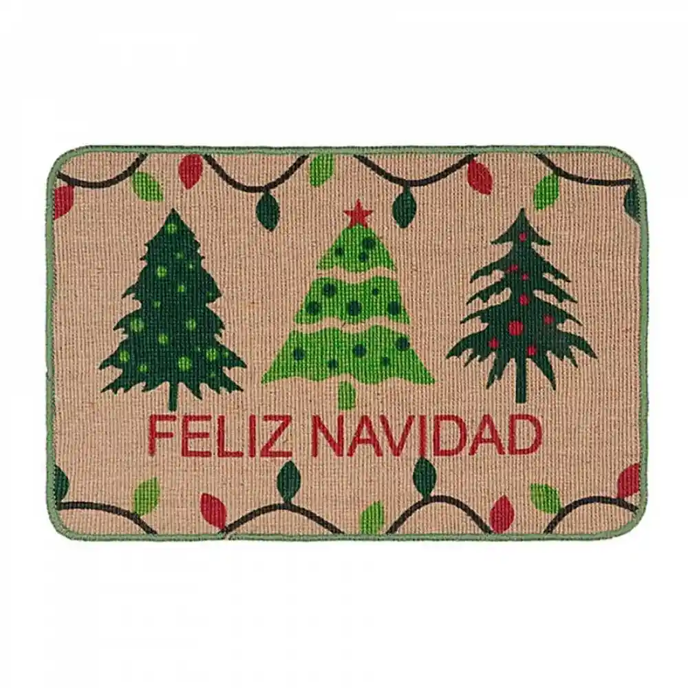 Tapete Miro Christmas Feliz Navidad 60x40cm Natural Ecologico