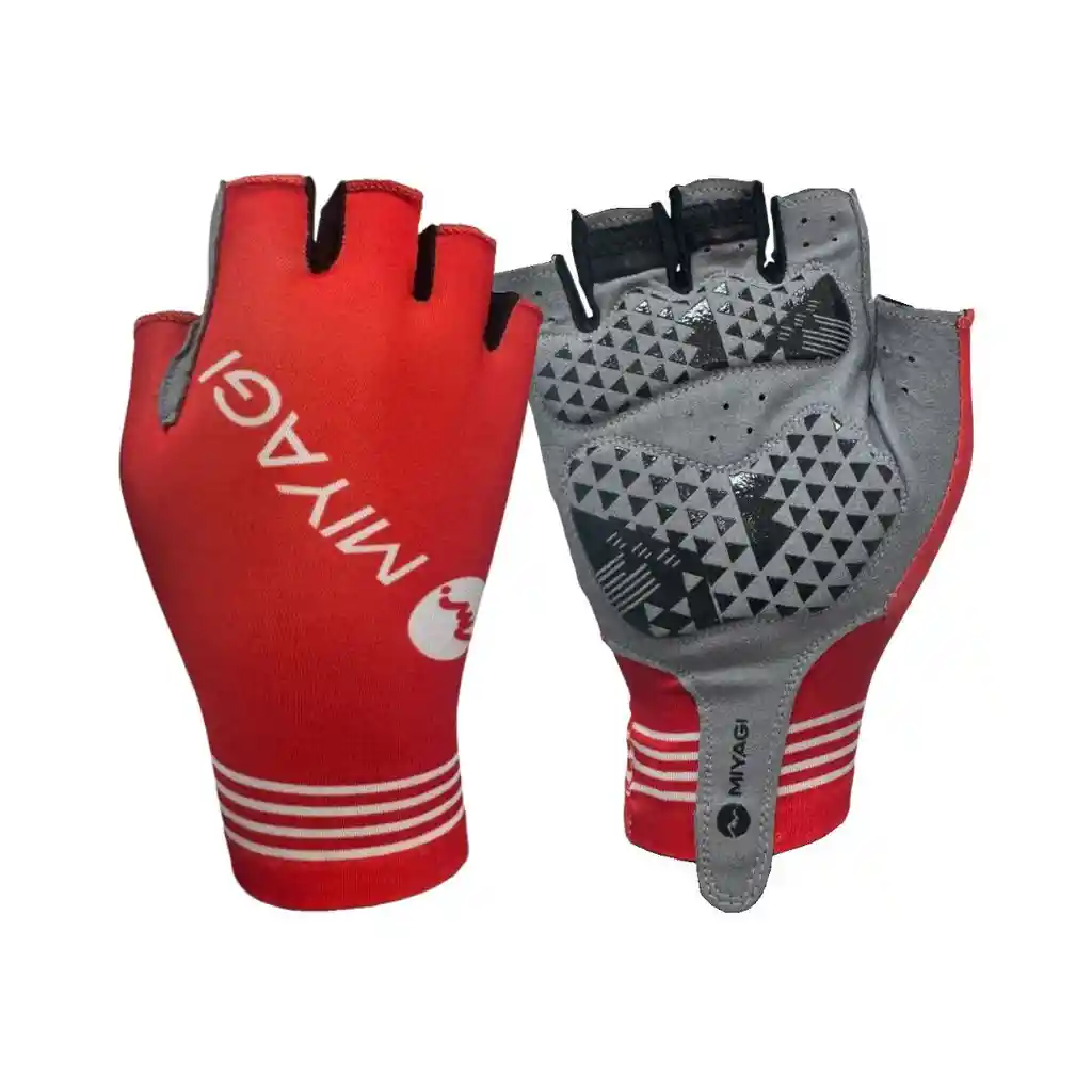 Guantes Ciclismo, Training Miyagi Deportivo-m018719/ Rojo-talla: M