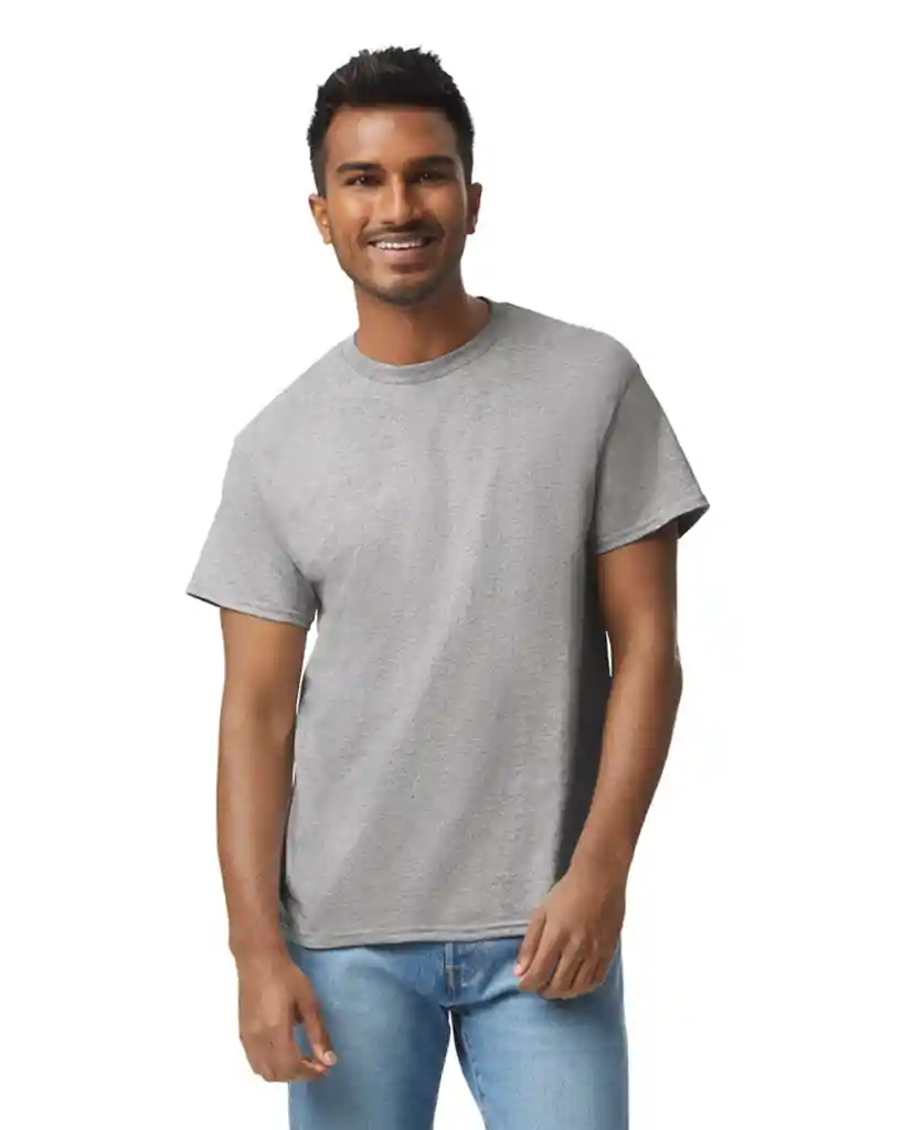 Gildan Camiseta Adulto Gris Jaspe Talla L