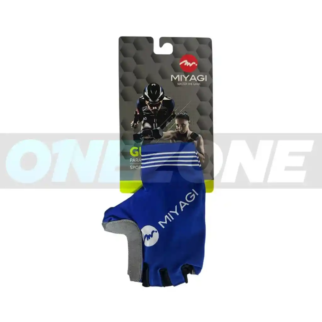 Guantes Ciclismo, Training Miyagi Deportivo-m018719/ Azul-talla: M