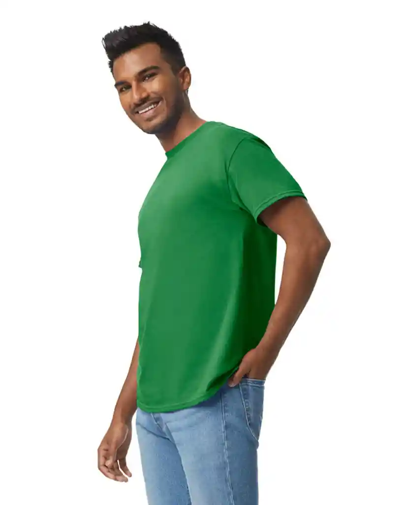 Gildan Camiseta Adulto Verde Césped Talla M