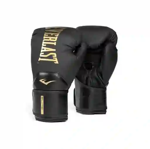 Guantes Boxeo Everlast Elite 14 Onzas Kick Boxing - Negro/dorado