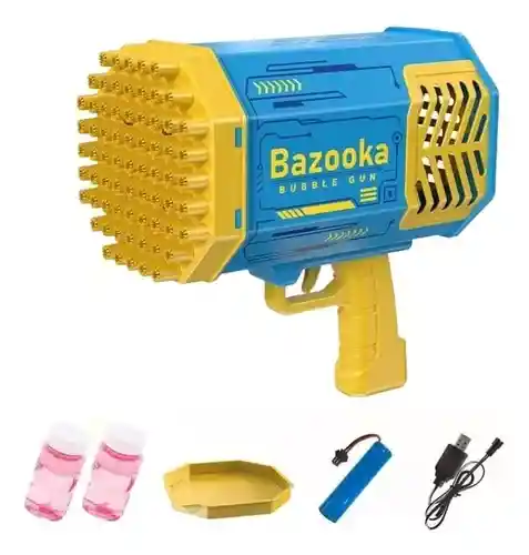 Pistola De Burbujas Eléctrica Recargable Bazooka 88 – Diversión Automática