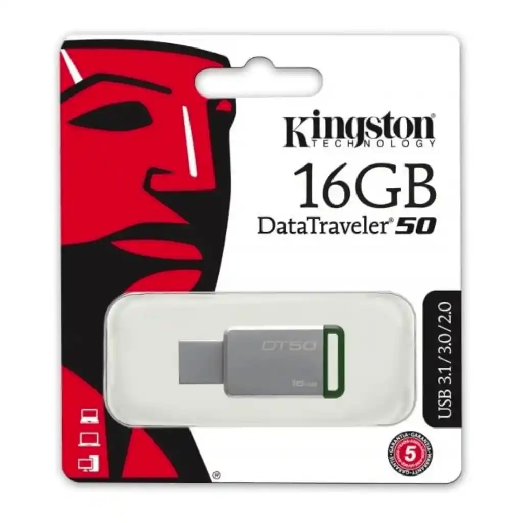 Dispositivo Usb 16gb Kingston Dt50