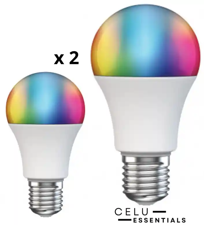 Bombillos Multicolor Led Inteligente X2 Unidades Con Bluetooth