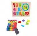 Juego Tablero Didactico Madera Multifuncional Conteo Reloj