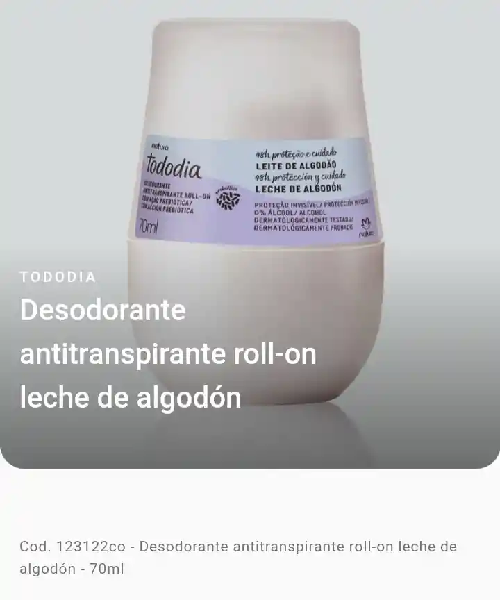 Natura - Desodorante En Roll-on - Algodón