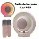 Parlante Karaoke Luz Rgb 2 Micrófonos Inalámbricos - Bluetooth