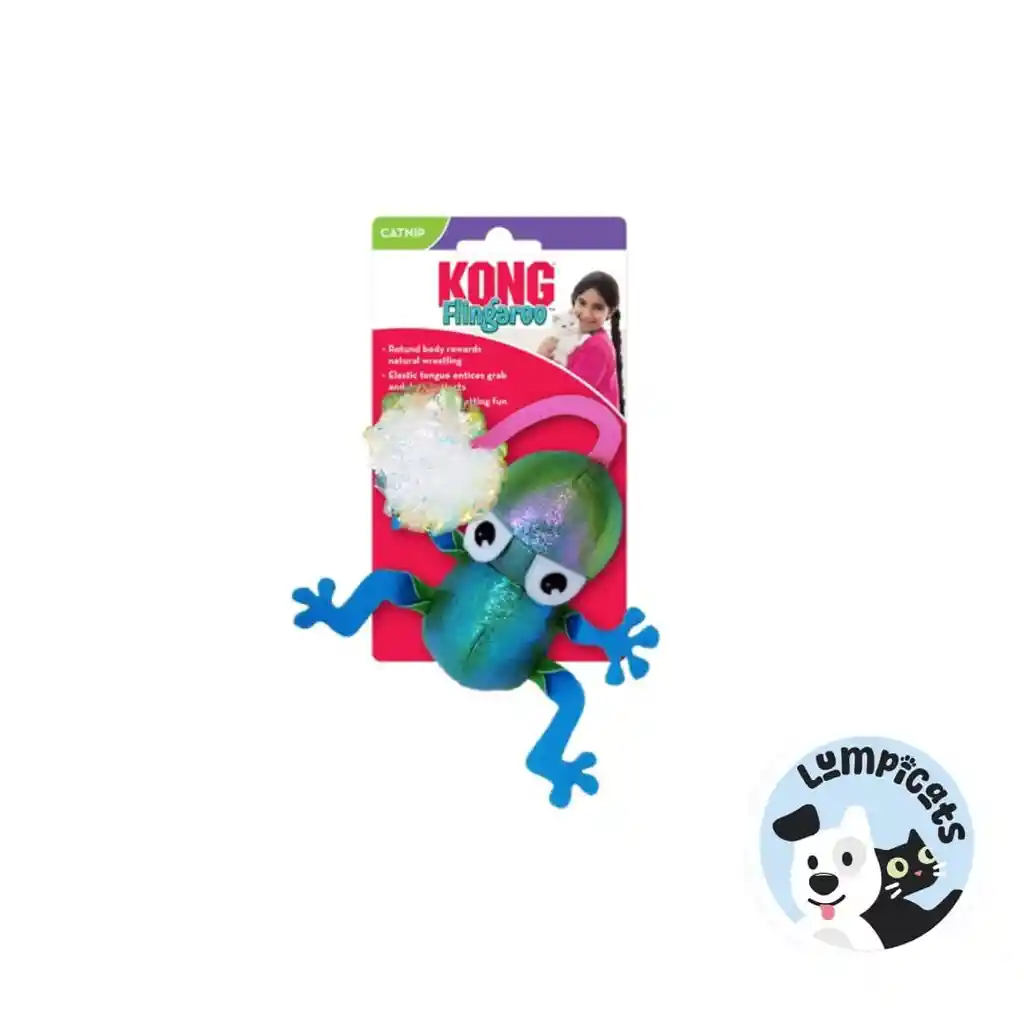 Kong Gato Juguete Flingaroo Frog - Sapo