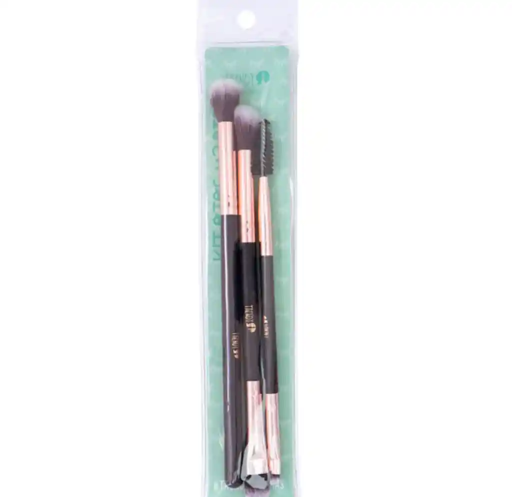 Kit De Brochas Ojos Trendy X3 Bt06