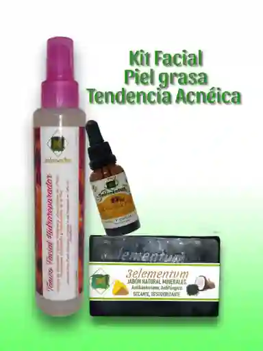 Kit Facial Piel Grasa Tendencia Acneica