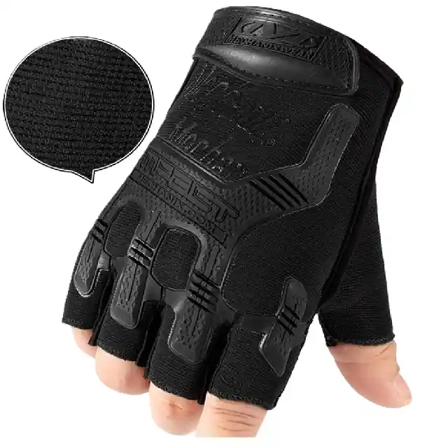 Guantes Tácticos De Medio Dedo / De Alta Calidad / Con Protección