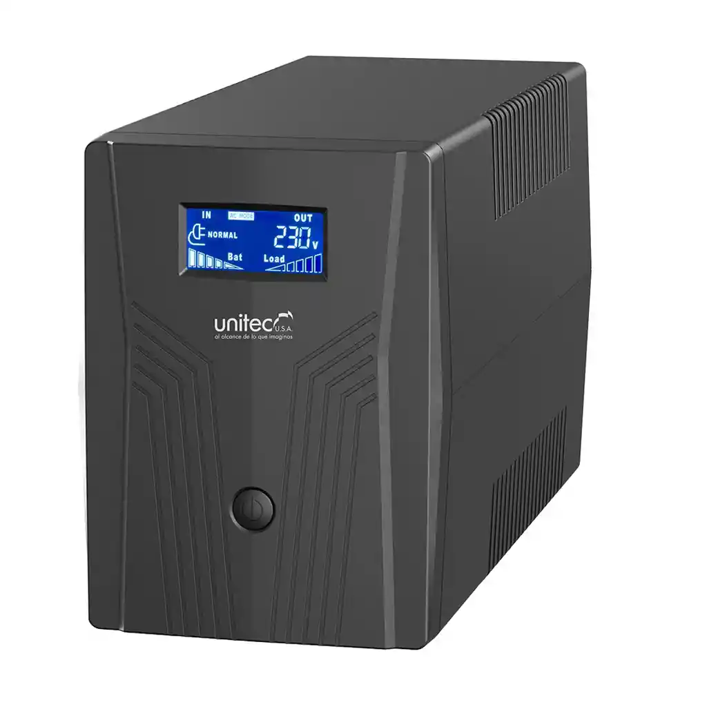 Ups Interactiva Unitec De 1500va/900w Con 6 Tomas (4 Backup)