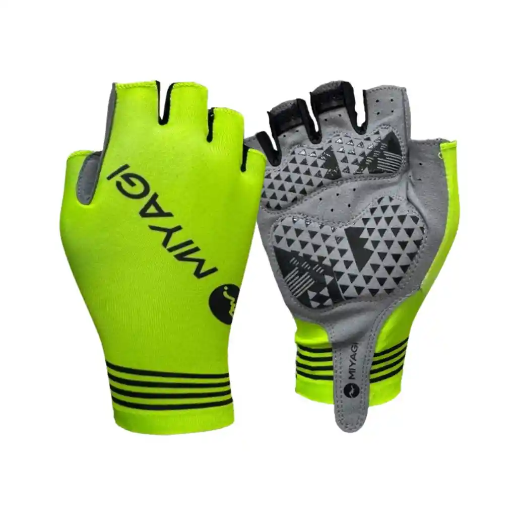 Guantes Ciclismo, Training Miyagi Deportivo-m018719/ Neón-talla: S