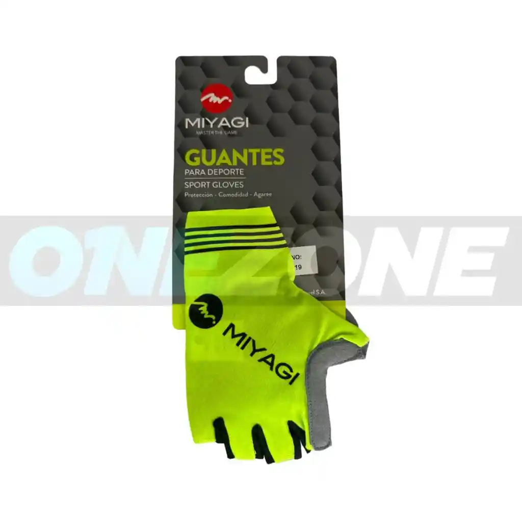 Guantes Ciclismo, Training Miyagi Deportivo-m018719/ Neón-talla: S