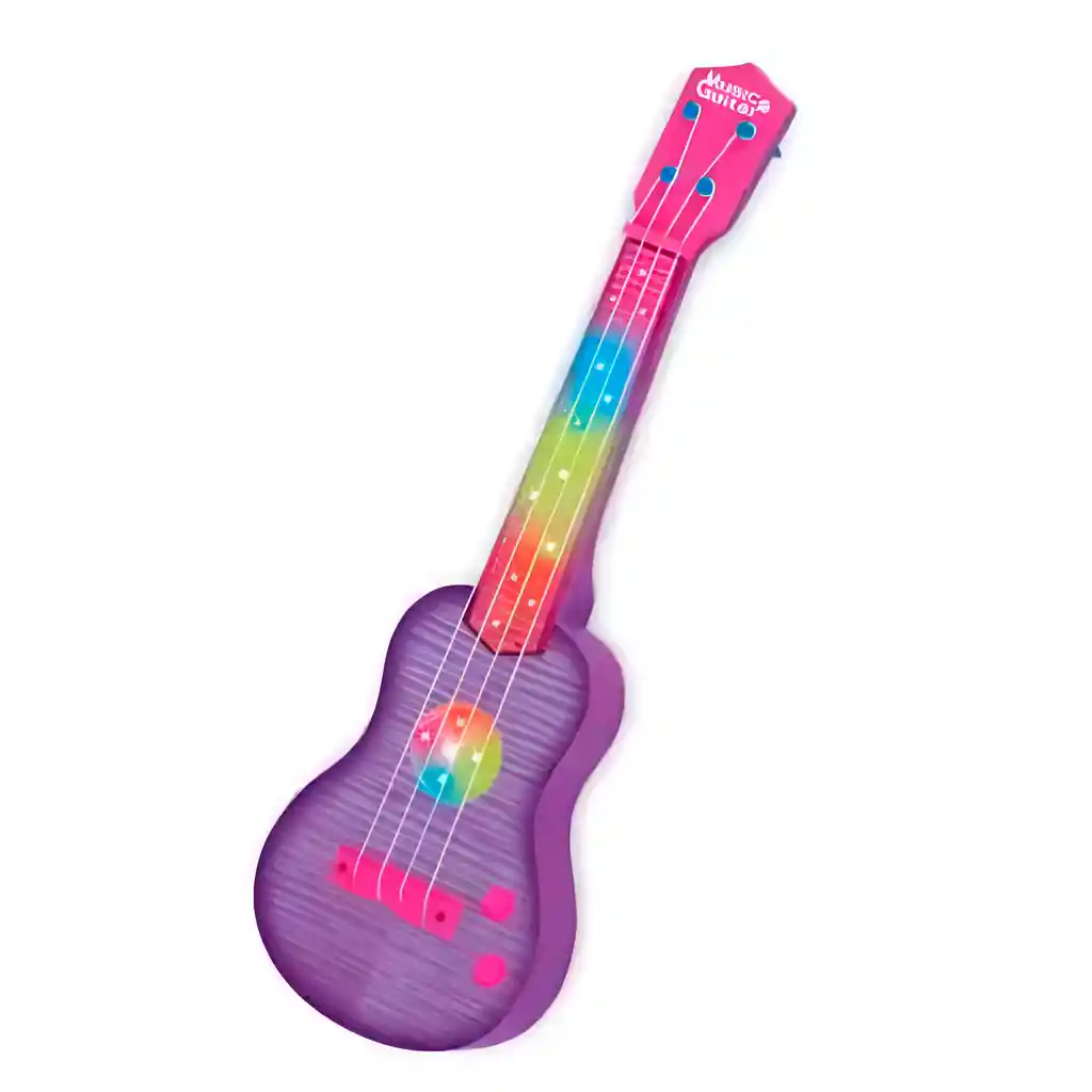 Guitarra Para Niña Juguete Luces + Sonido Regalo + Baterias