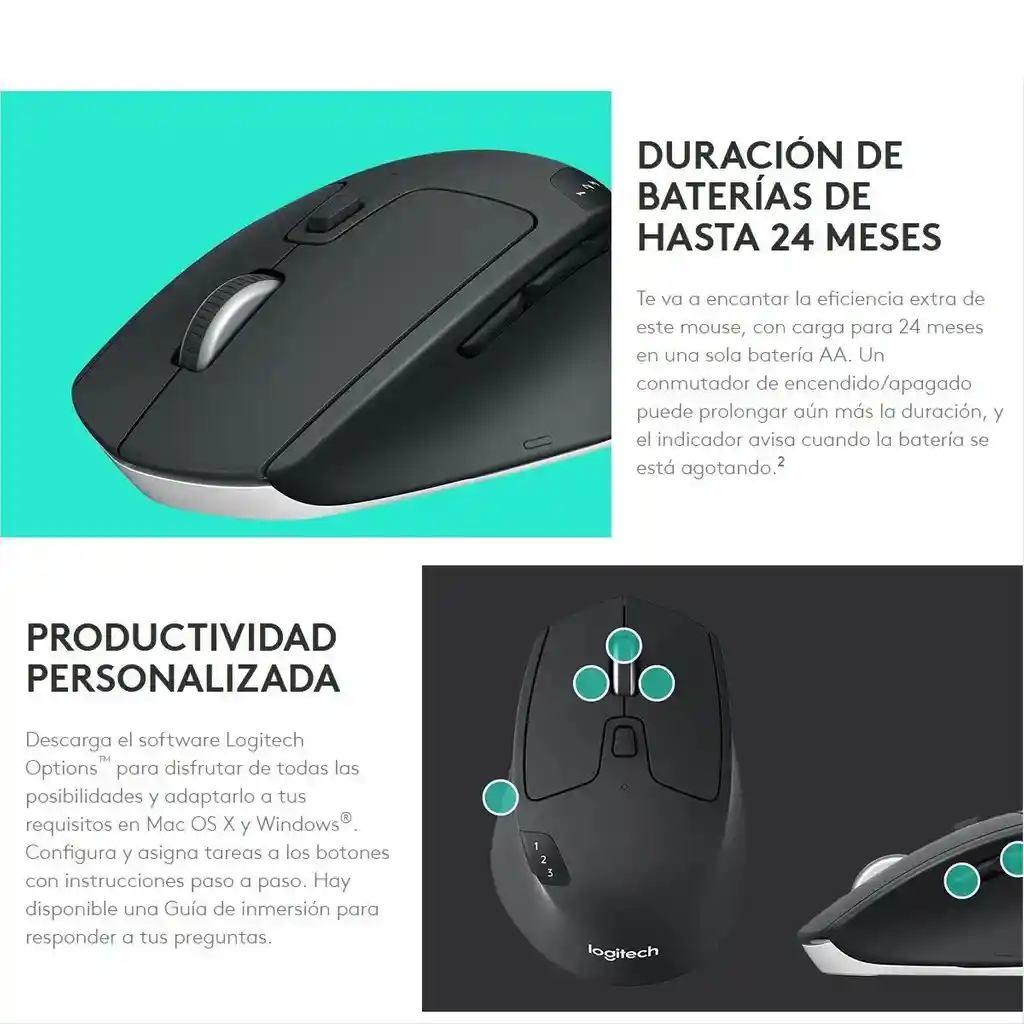 Combo Multi-dispositivo Logitech Teclado K380s + Mouse M720