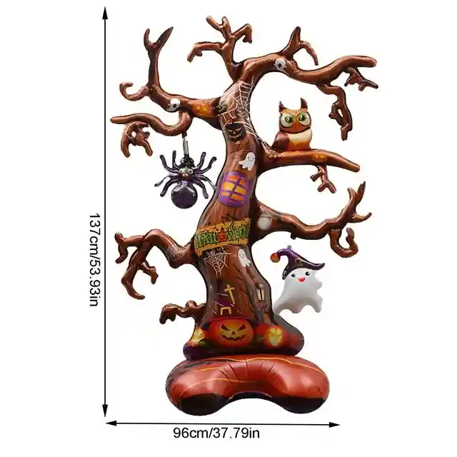 Globo Metalizado Arbol Embrujado Halloween Sin Inflar