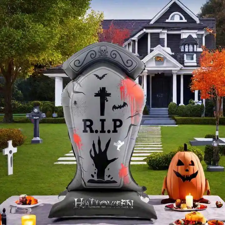 Globo Metalizado Tumba Rip Halloween Sin Inflar