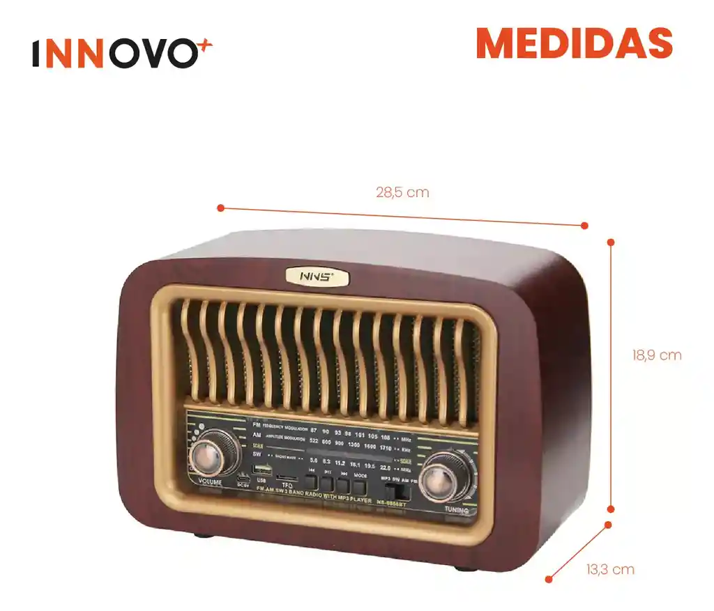 Radio Parlante Mega Sound Tws Am Fm Bluetooth Potente