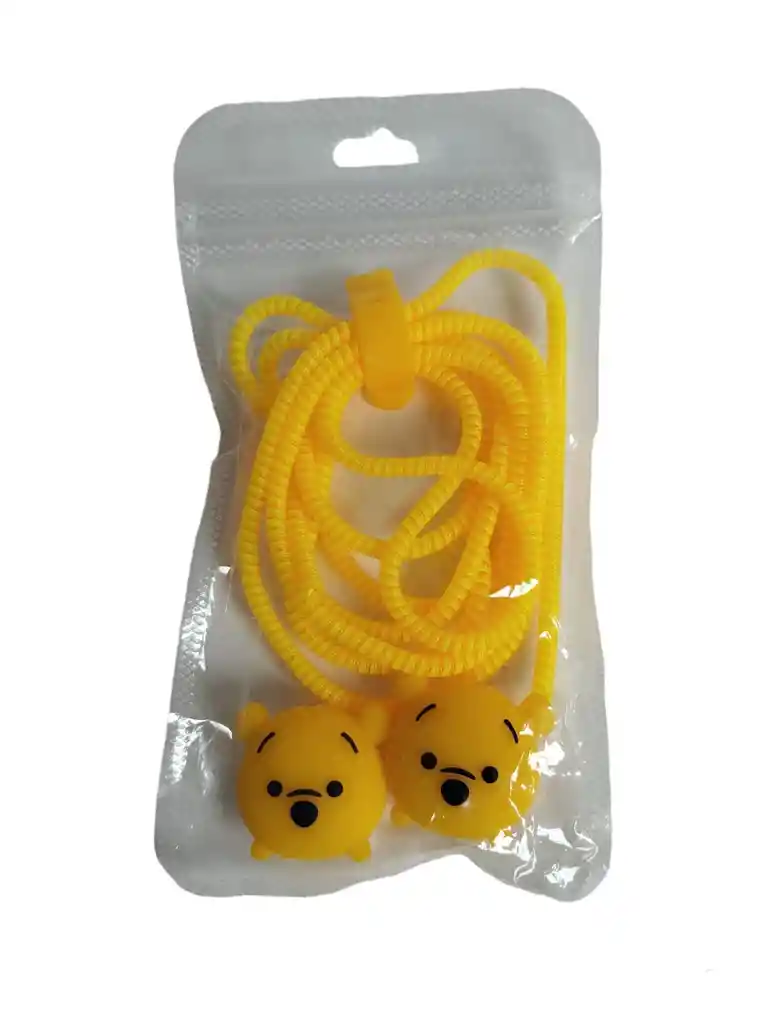 Protector De Cables En Resorte 3 En 1 Diseño Winnie Pooh