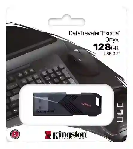 Memoria Flash Usb Kingston 128 Gb 3.2 Exodia Onix Negra / Memoria Ubs 128gb