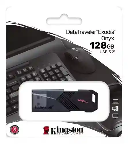 Memoria Flash Usb Kingston 128 Gb 3.2 Exodia Onix Negra / Memoria Ubs 128gb