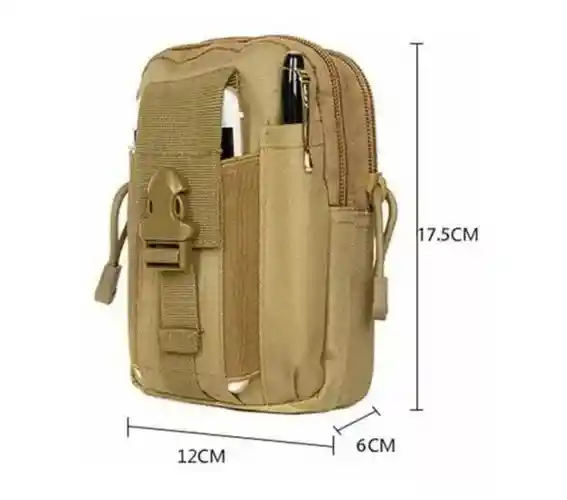 Bolso/carriel Táctico Porta Celular Verde Militar
