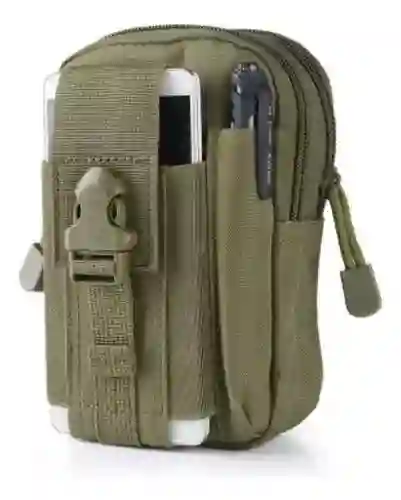 Bolso/carriel Táctico Porta Celular Verde Militar