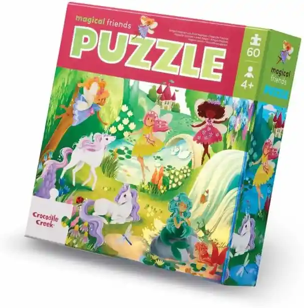 Rompecabezas 60 Piezas Amigos Mágicos De Fantasía Para Niños