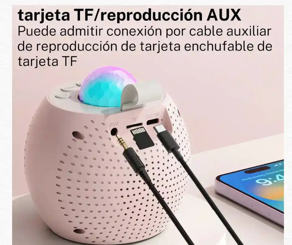 Mini Bluetooth Máquina De Karaoke Para Niños Con 2 Micrófono