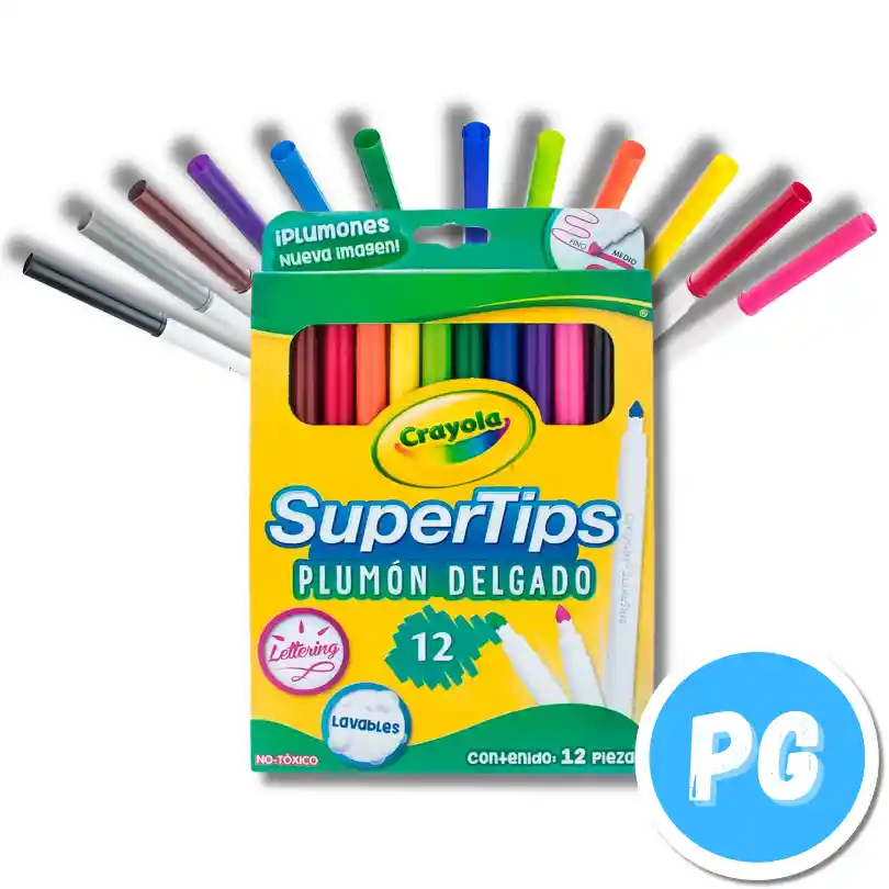 Paquete De Marcadores Crayola Super Tips X12 Unds