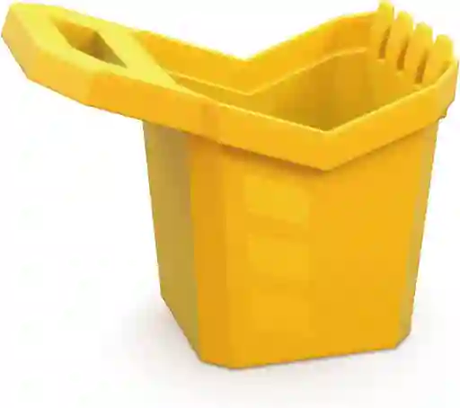 Cubo Excavador Amarillo Para Jugar En La Arena Para Niños
