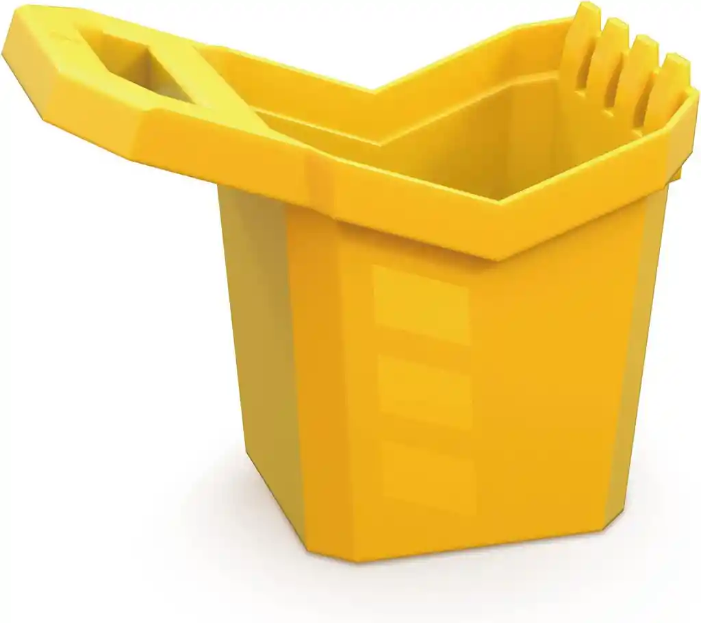 Cubo Excavador Amarillo Para Jugar En La Arena Para Niños