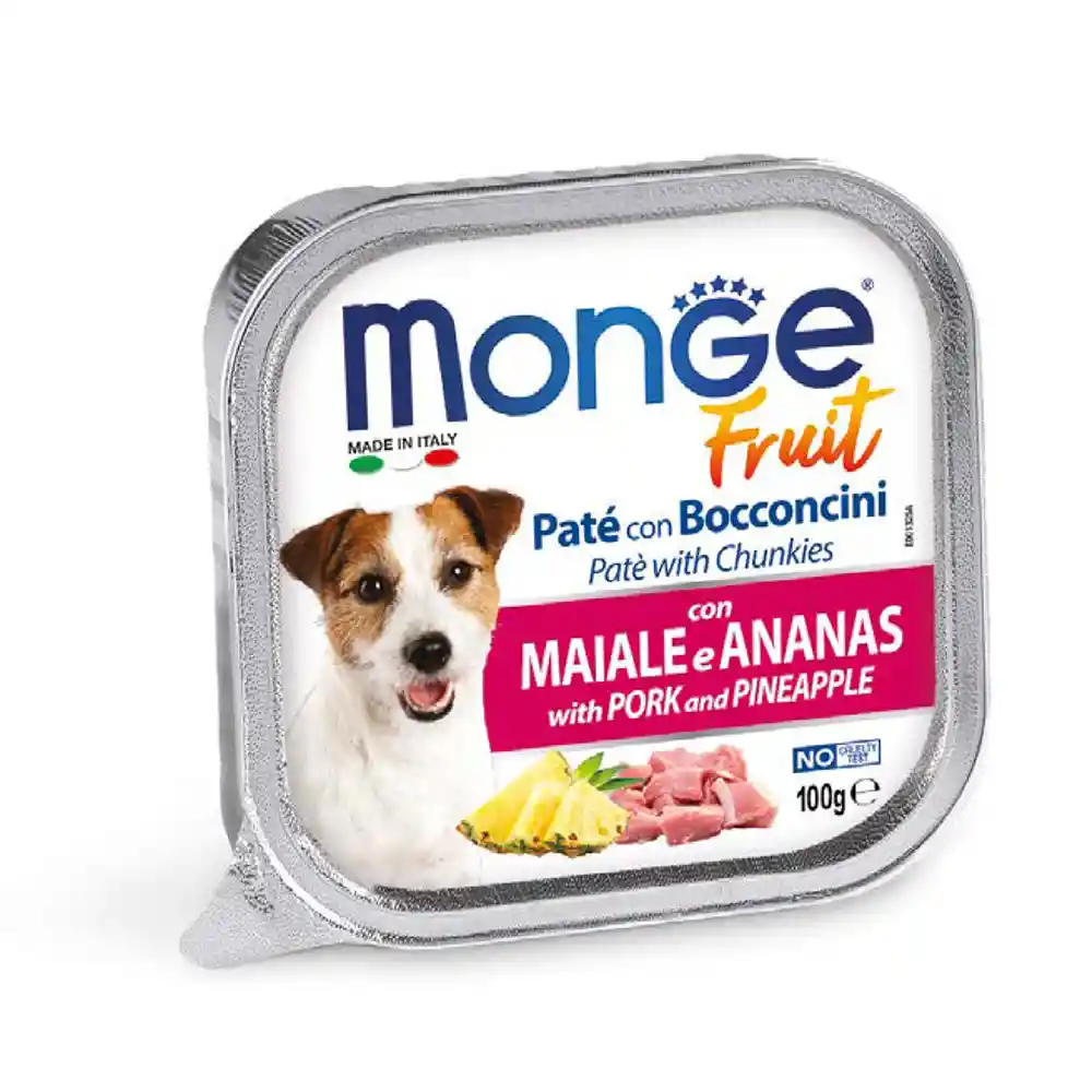 Monge Dog Fruit Dog Pate Pork Pineapple 100 Gr