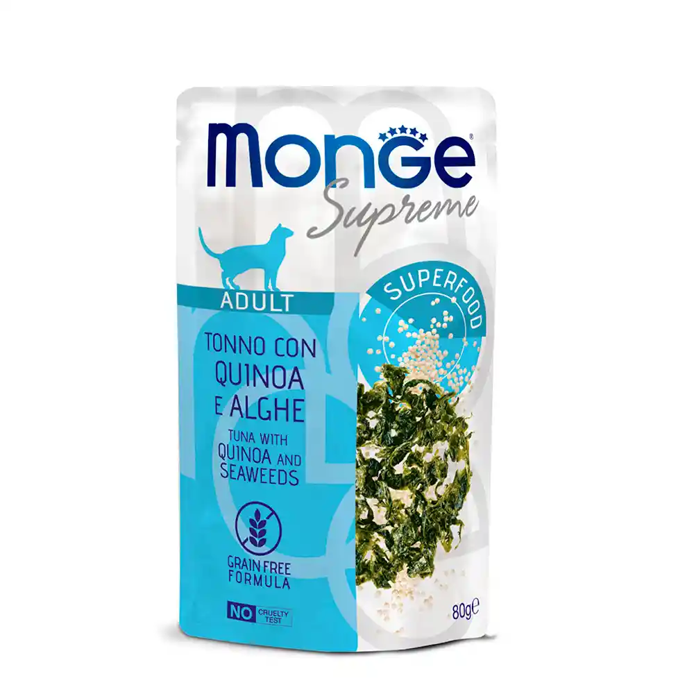 Monge Supreme Cat Adult Tuna,quinoaseaweeds 80 Gr