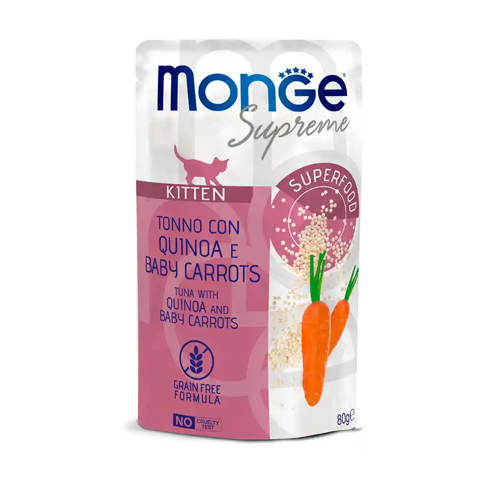 Monge Supreme Cat Kitten Tuna,quinoacarrots 80 Gr