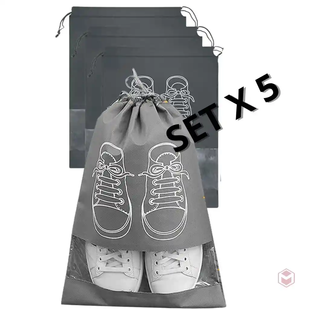 Set X 5 Bolsa De Almacenamiento Zapatos Organizador Guardar Anti-polvo