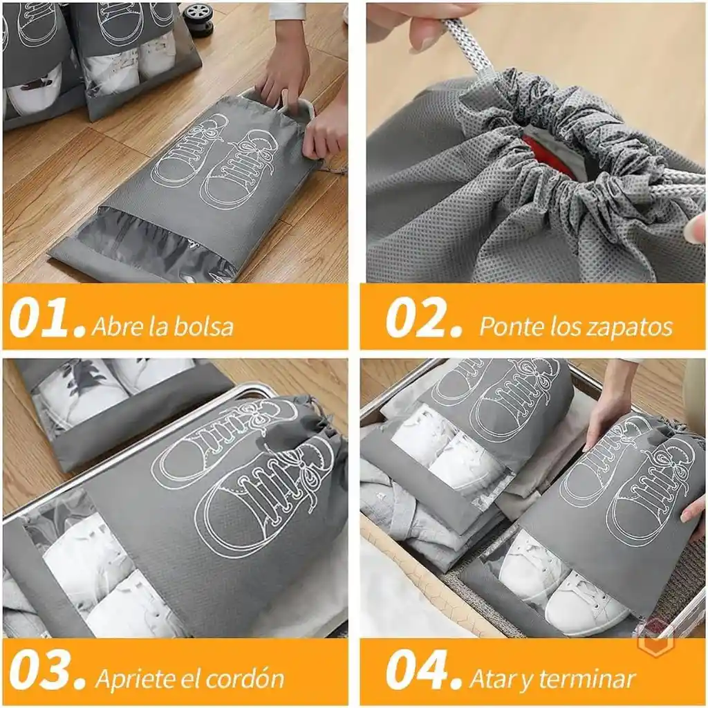 Set X 5 Bolsa De Almacenamiento Zapatos Organizador Guardar Anti-polvo