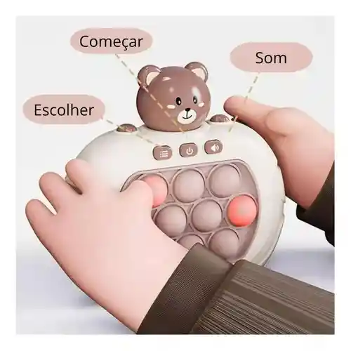 Juguete Antiestrés Popit Para Minijugadores Popit Electronic Sound Color Pop It Teddy Bear