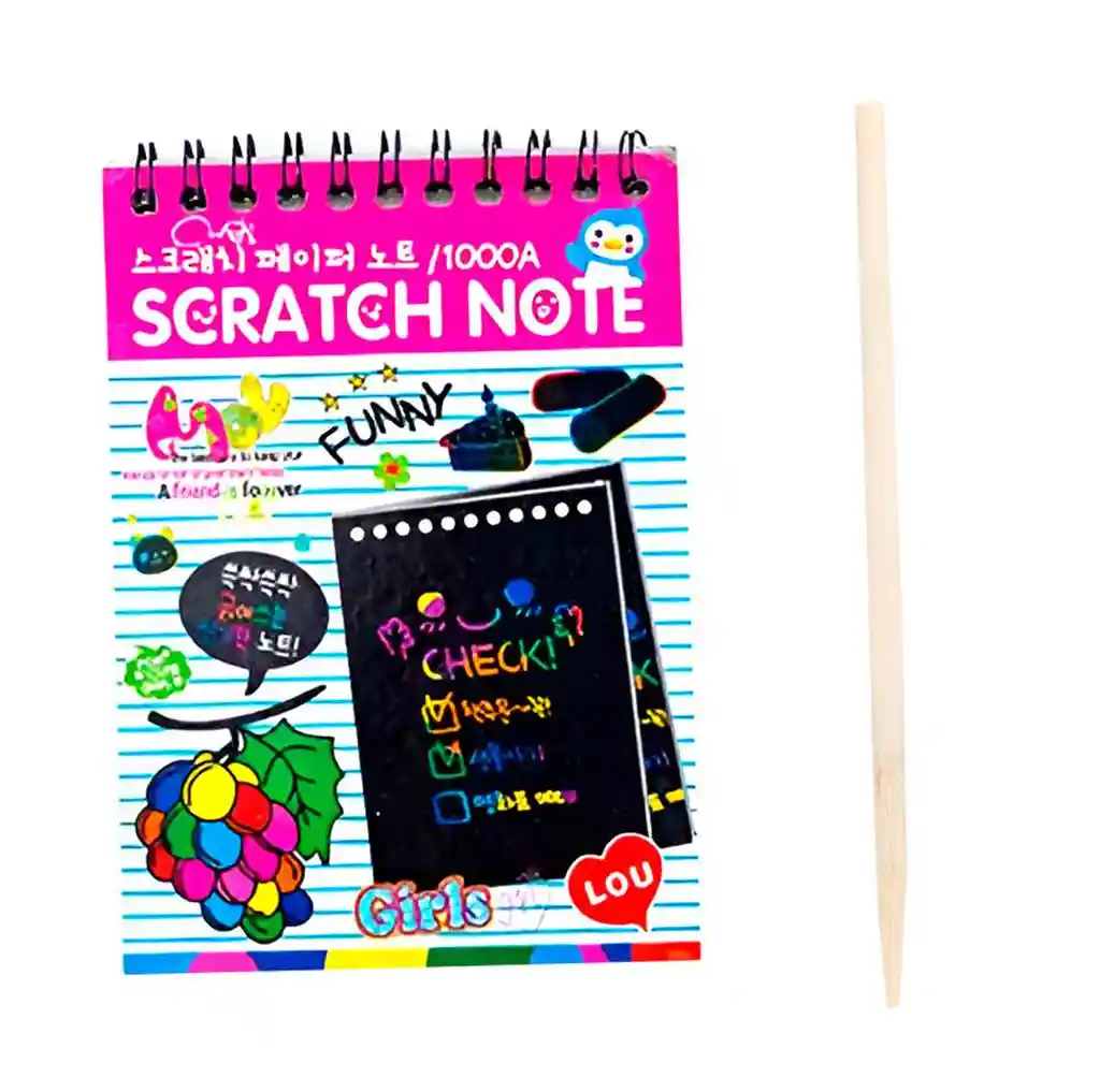 Libro Agenda Para Dibujar Raspar Y Colorear Raspa En Colores