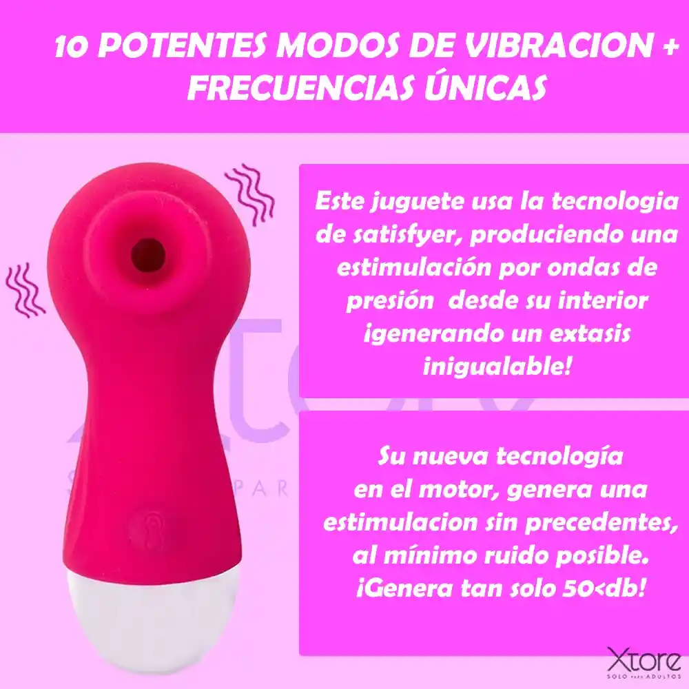 Vibrador Succionador De Clitoris Pezones Punto G Recargable