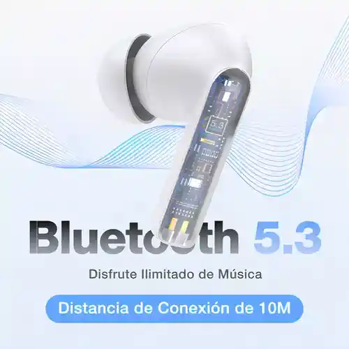 Audífonos In-ear Inalámbricos Bluetooth 1hora Aut206 Color Blanco